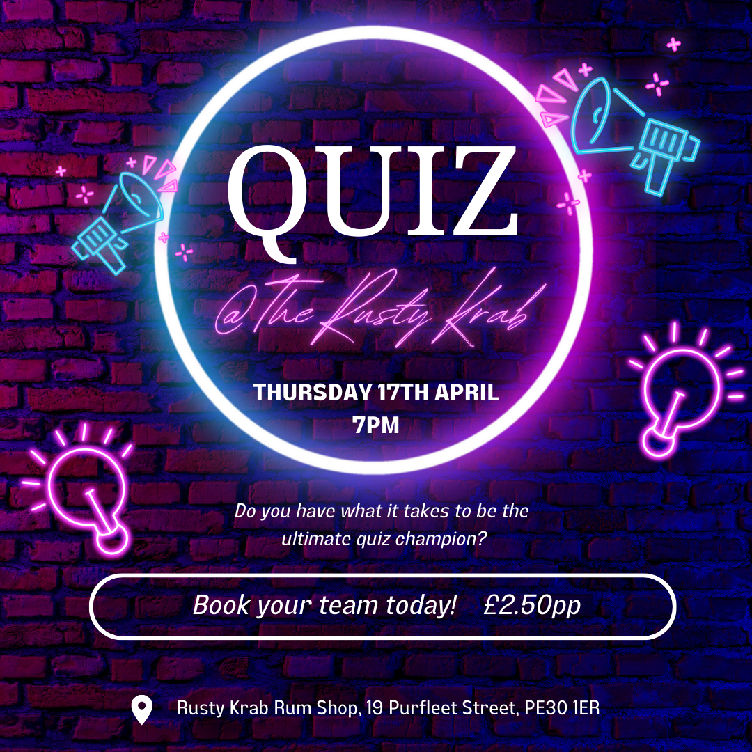 Quiz night Thursday 17th April