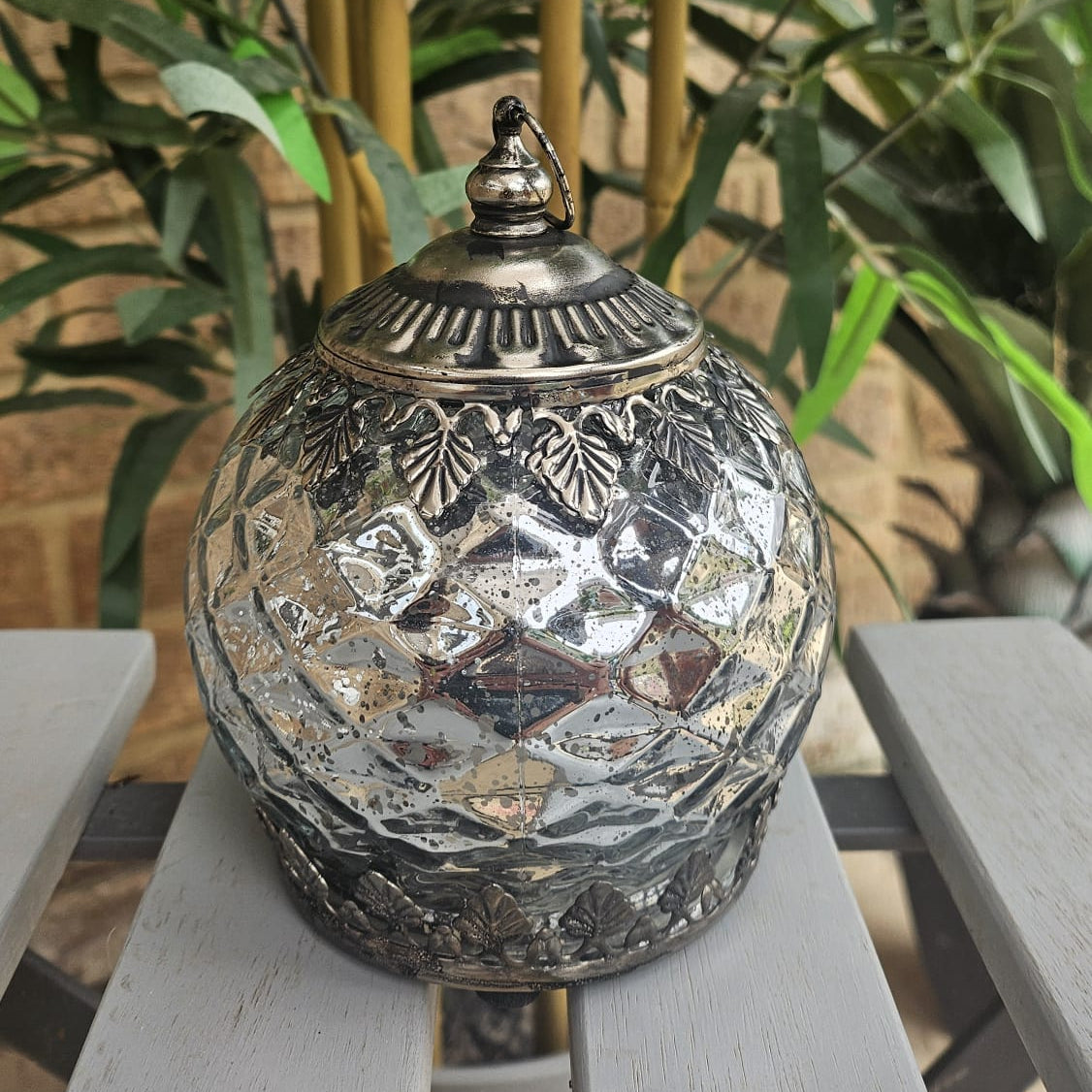 Small Silver LED Lantern